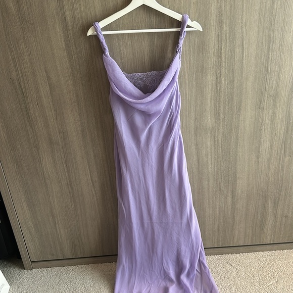 Purple ASOS Cowl Deck Lace Dress - Picture 4 of 6